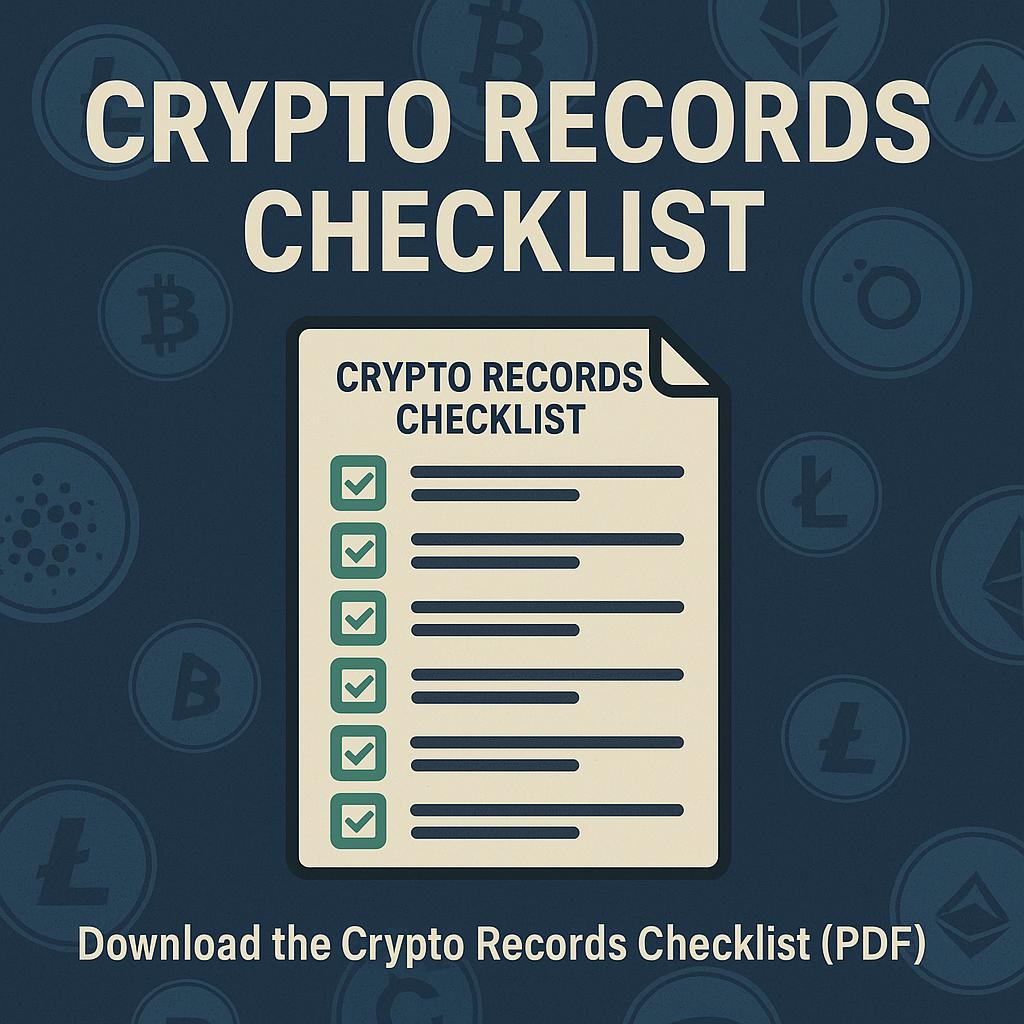 Guide cover: crypto tax records checklist